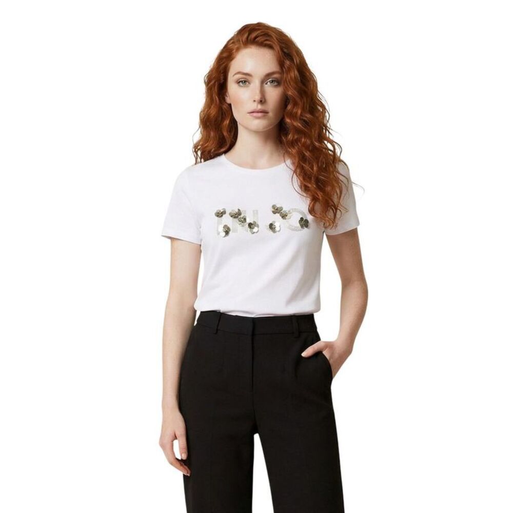 Liu Jo Cream Cotton Women's T-Shirt
